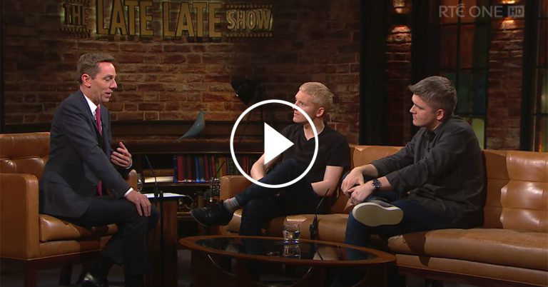 video of Patrick and John Collison on the Late Late show